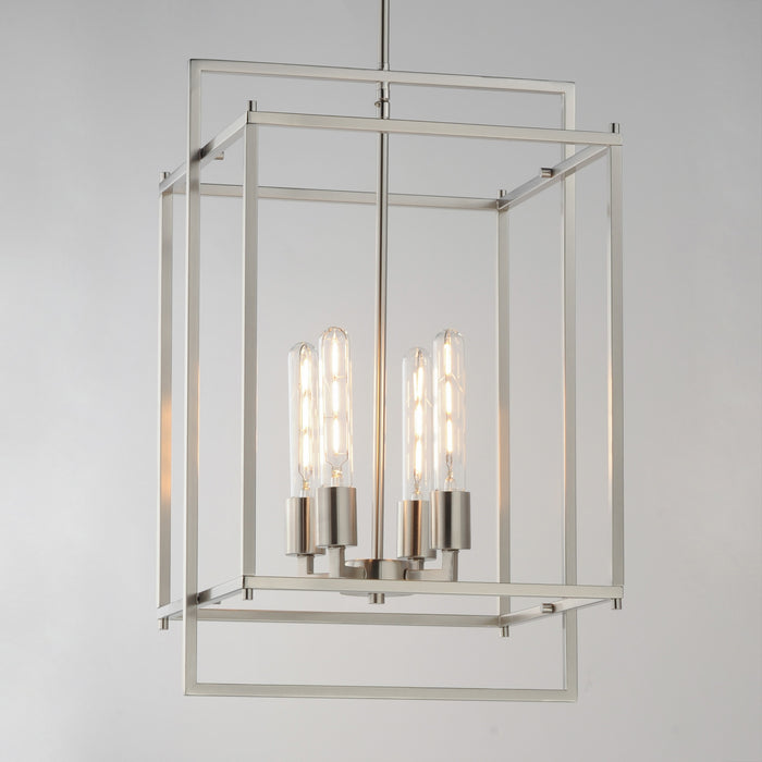 Maxim - 10412SN - Four Light Pendant - Gridline - Satin Nickel