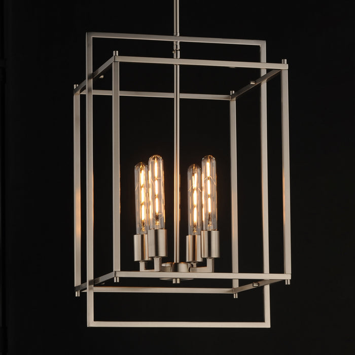 Maxim - 10412SN - Four Light Pendant - Gridline - Satin Nickel