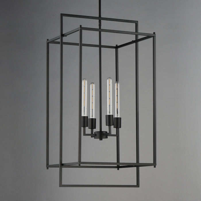 Maxim - 10413BK - Four Light Pendant - Gridline - Black