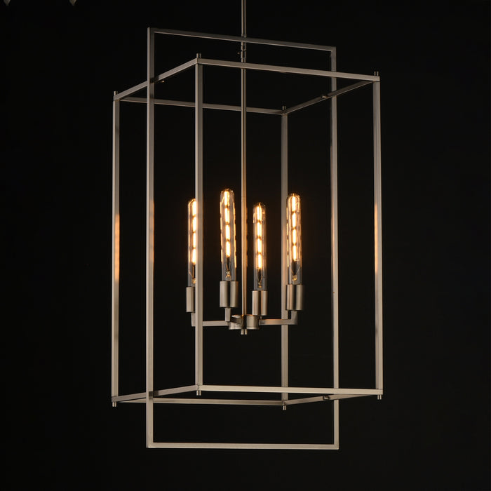 Maxim - 10413SN - Four Light Pendant - Gridline - Satin Nickel