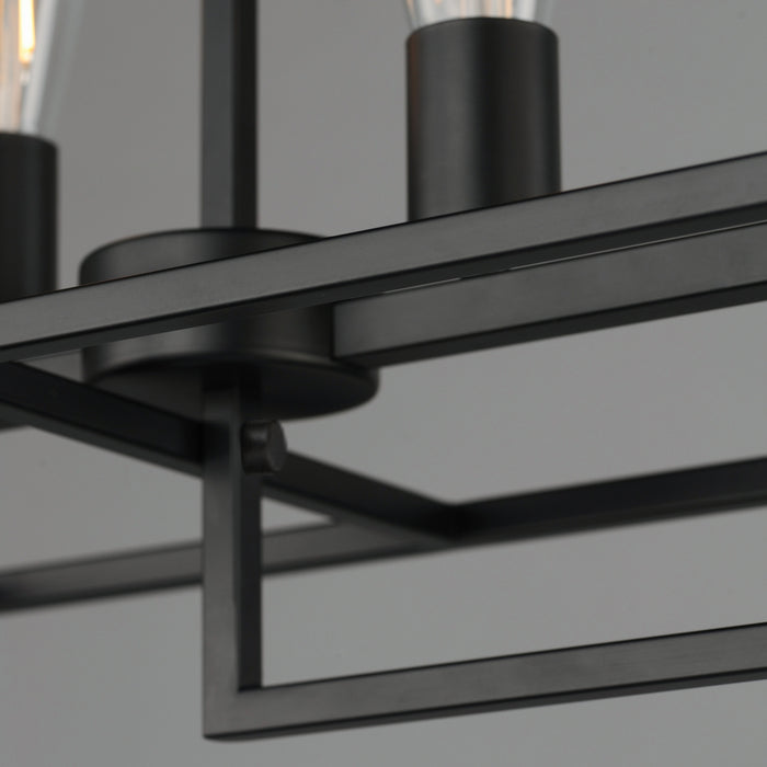 Maxim - 10416BK - Six Light Linear Pendant - Gridline - Black