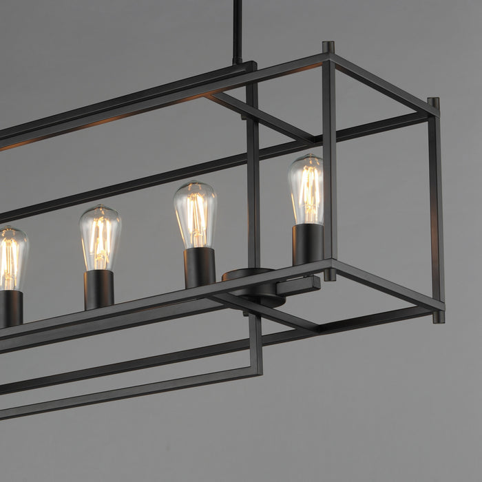Maxim - 10416BK - Six Light Linear Pendant - Gridline - Black