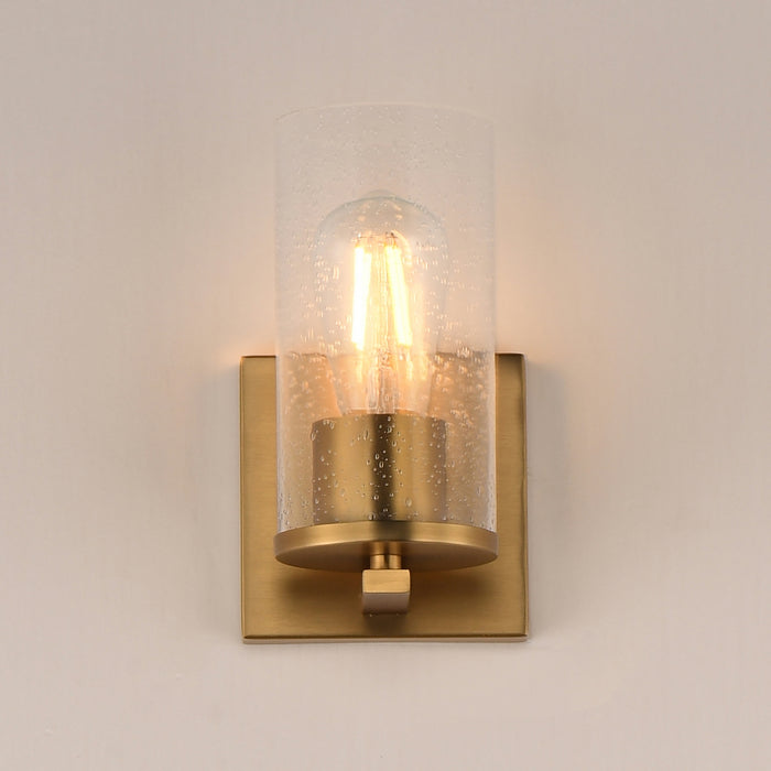 Maxim - 10461CDNAB - One Light Wall Sconce - Livingston - Natural Aged Brass