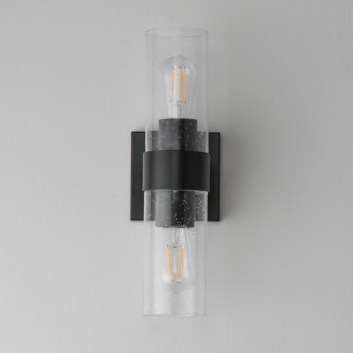 Maxim - 10462CDBK - Two Light Wall Sconce - Livingston - Black