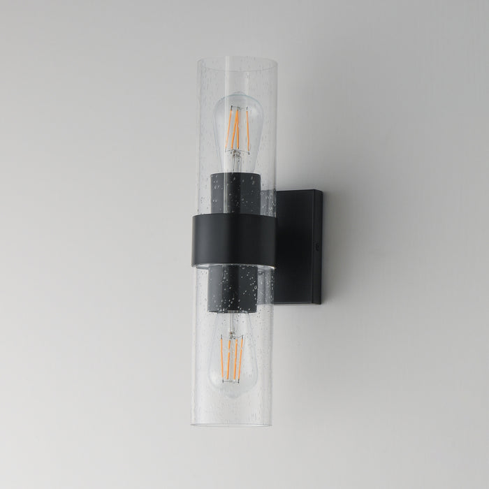 Maxim - 10462CDBK - Two Light Wall Sconce - Livingston - Black
