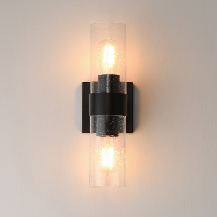 Maxim - 10462CDBK - Two Light Wall Sconce - Livingston - Black