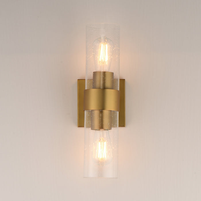 Maxim - 10462CDNAB - Two Light Wall Sconce - Livingston - Natural Aged Brass