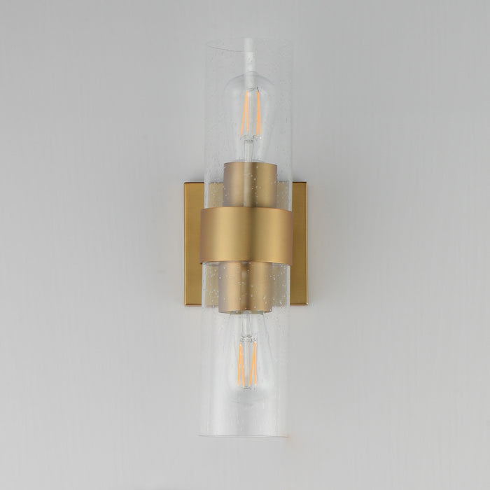 Maxim - 10462CDNAB - Two Light Wall Sconce - Livingston - Natural Aged Brass