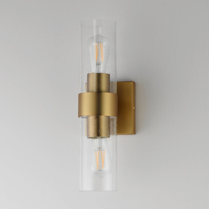 Maxim - 10462CDNAB - Two Light Wall Sconce - Livingston - Natural Aged Brass