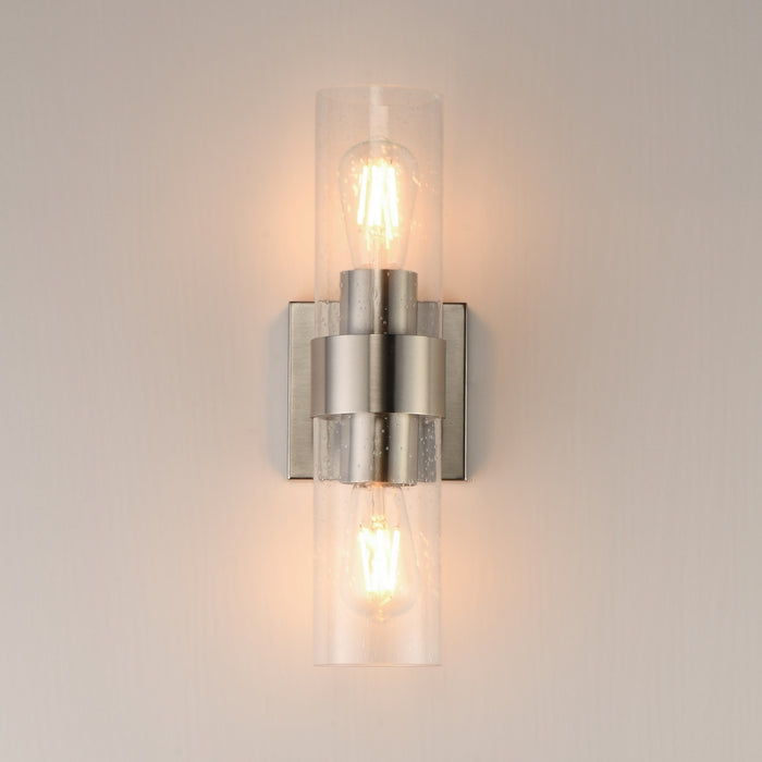 Maxim - 10462CDSN - Two Light Wall Sconce - Livingston - Satin Nickel