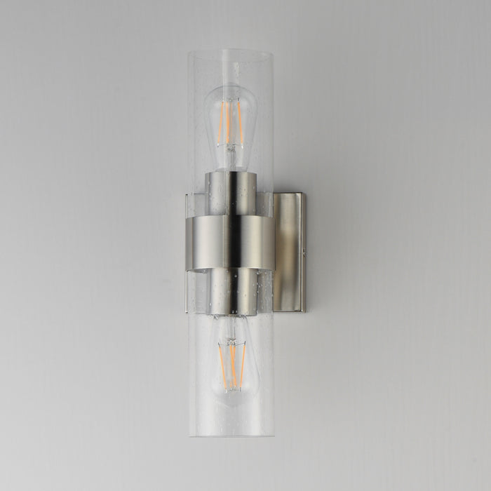 Maxim - 10462CDSN - Two Light Wall Sconce - Livingston - Satin Nickel