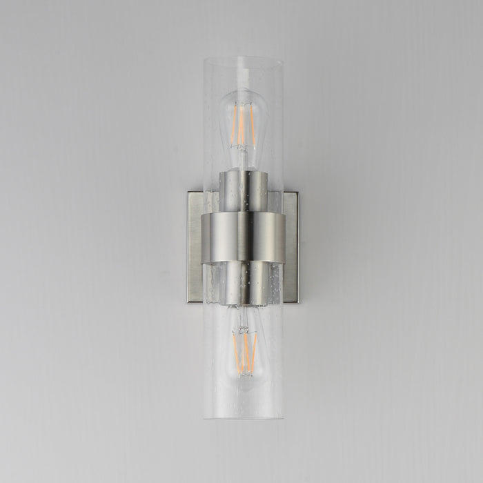 Maxim - 10462CDSN - Two Light Wall Sconce - Livingston - Satin Nickel