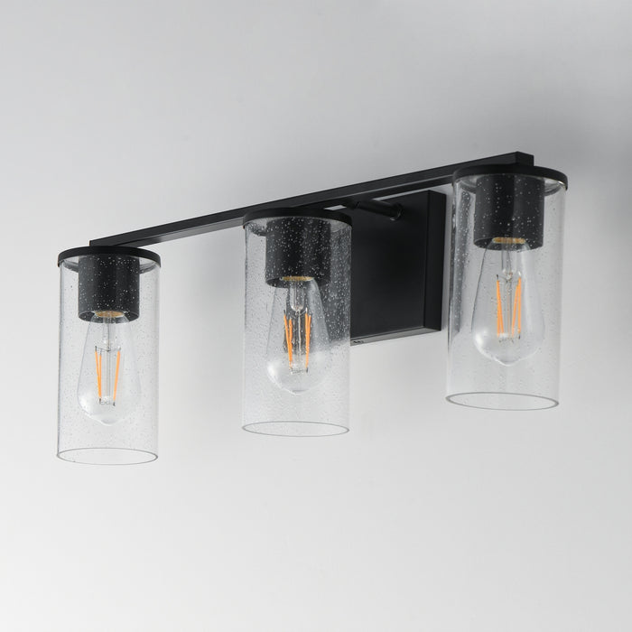 Maxim - 10463CDBK - Three Light Bath Vanity - Livingston - Black