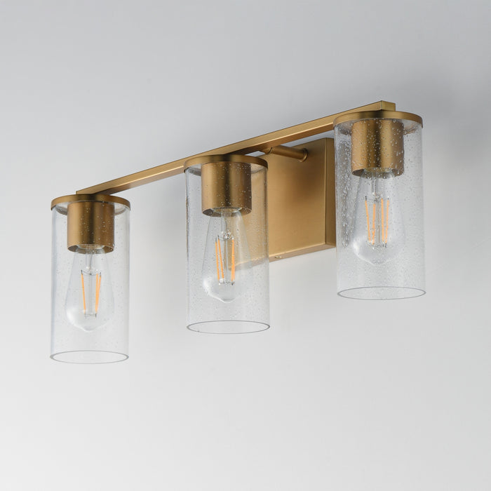 Maxim - 10463CDNAB - Three Light Bath Vanity - Livingston - Natural Aged Brass