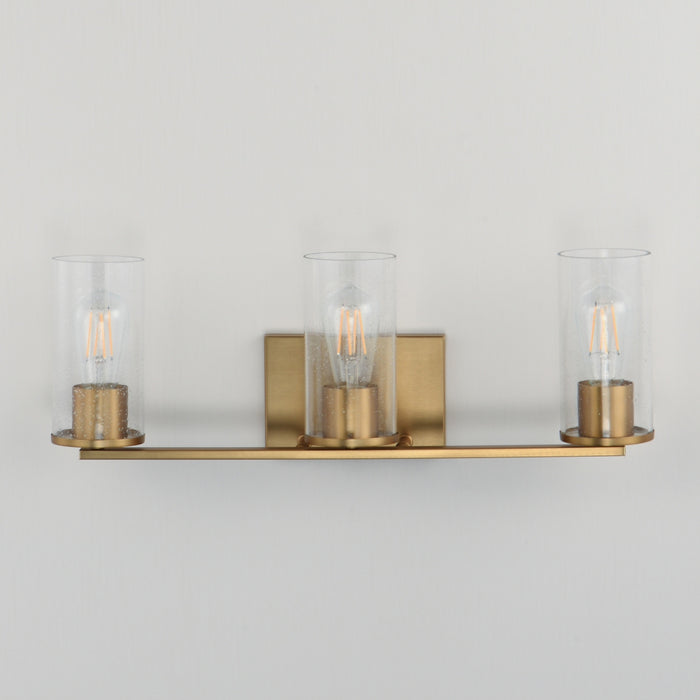 Maxim - 10463CDNAB - Three Light Bath Vanity - Livingston - Natural Aged Brass