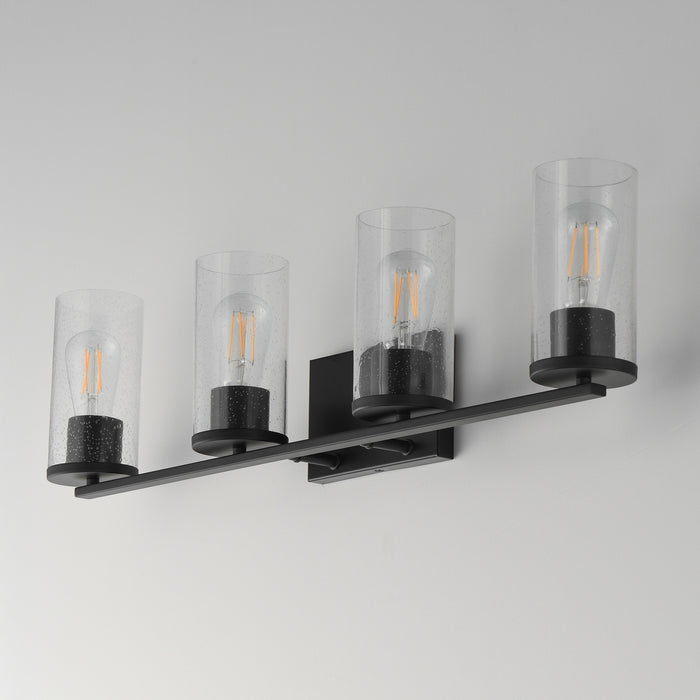 Maxim - 10464CDBK - Four Light Bath Vanity - Livingston - Black