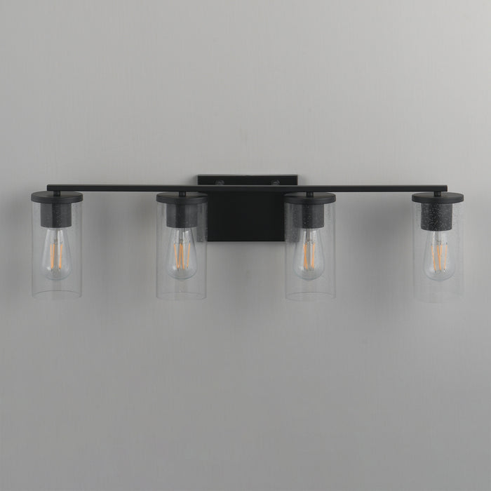 Maxim - 10464CDBK - Four Light Bath Vanity - Livingston - Black