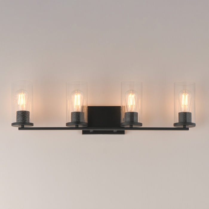 Maxim - 10464CDBK - Four Light Bath Vanity - Livingston - Black