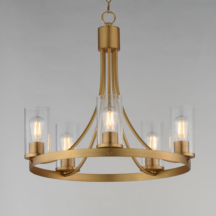 Maxim - 10465CDNAB - Five Light Chandelier - Livingston - Natural Aged Brass