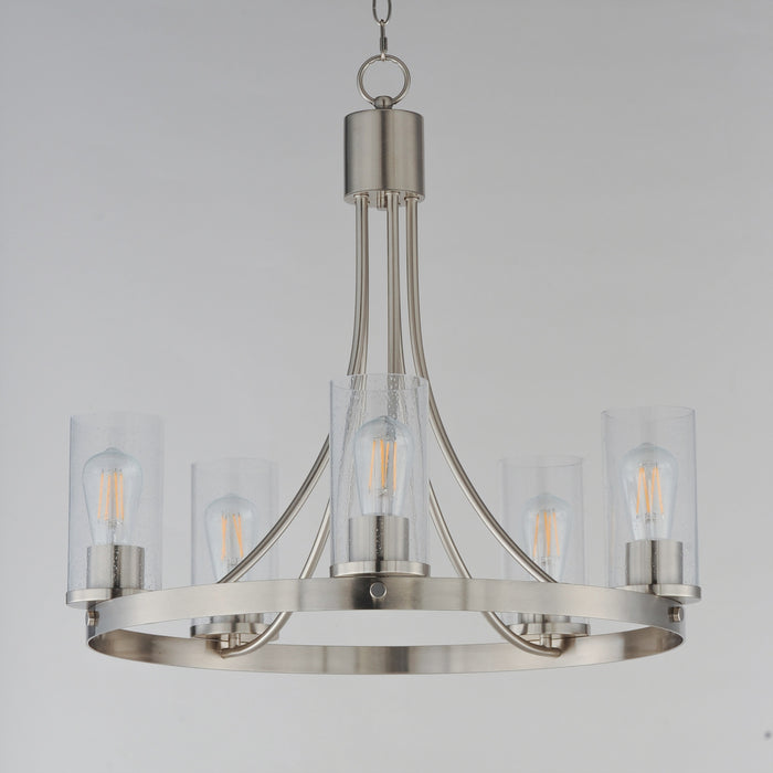 Maxim - 10465CDSN - Five Light Chandelier - Livingston - Satin Nickel