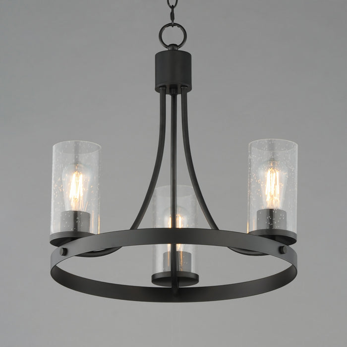 Maxim - 10467CDBK - Three Light Chandelier - Livingston - Black