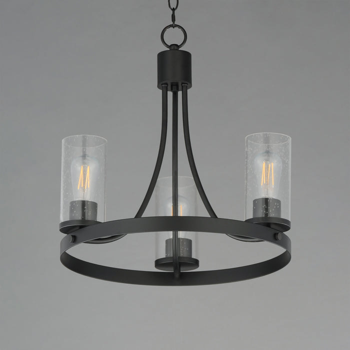Maxim - 10467CDBK - Three Light Chandelier - Livingston - Black