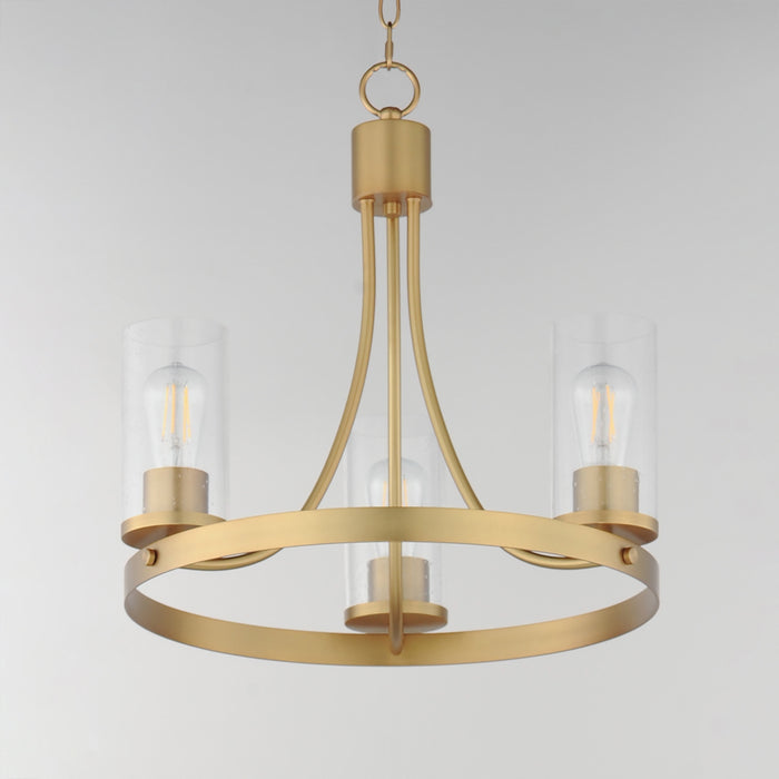 Maxim - 10467CDNAB - Three Light Chandelier - Livingston - Natural Aged Brass