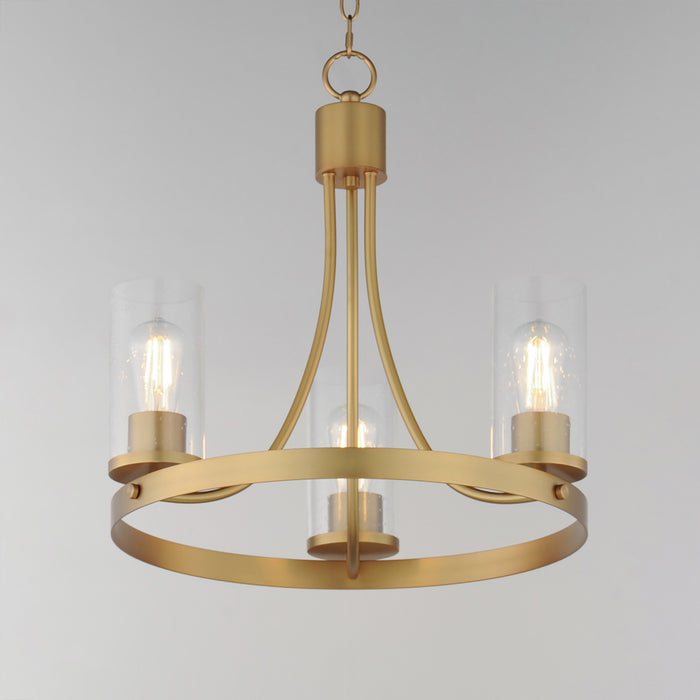 Maxim - 10467CDNAB - Three Light Chandelier - Livingston - Natural Aged Brass
