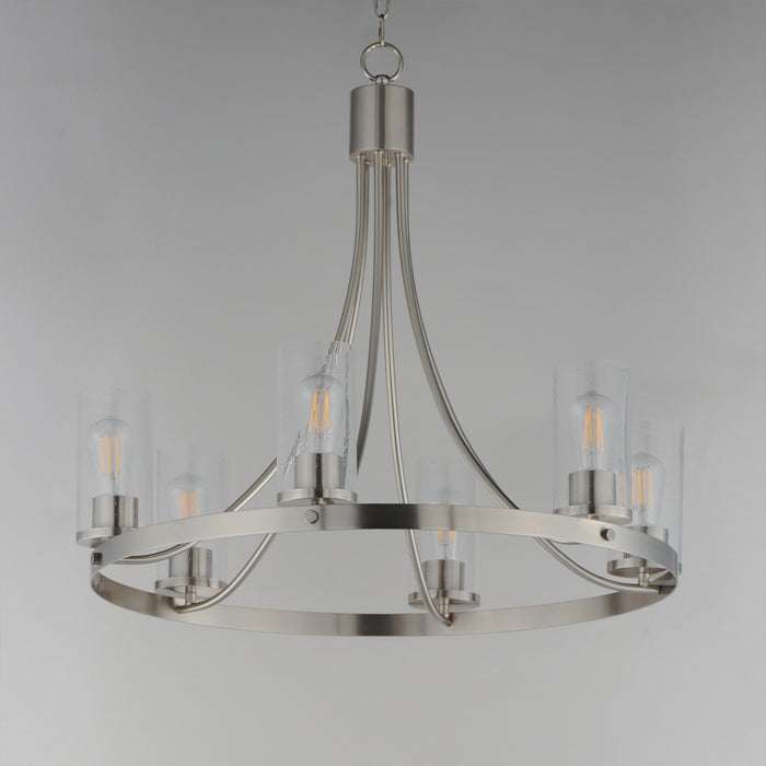 Maxim - 10466CDSN - Six Light Chandelier - Livingston - Satin Nickel