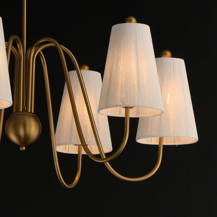 Maxim - 12865NAB - Six Light Chandelier - Valette - Natural Aged Brass