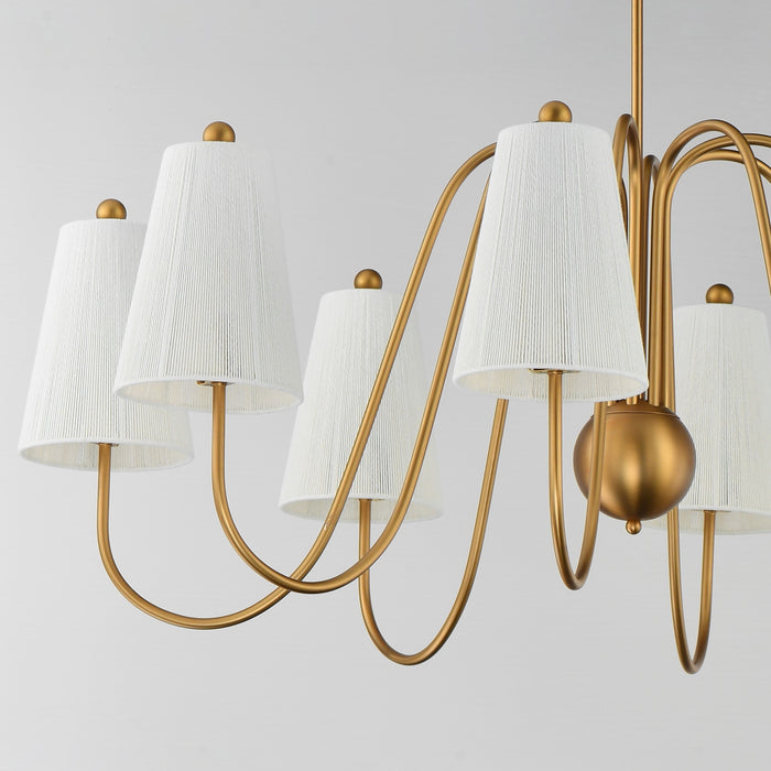 Maxim - 12868NAB - Eight Light Chandelier - Valette - Natural Aged Brass