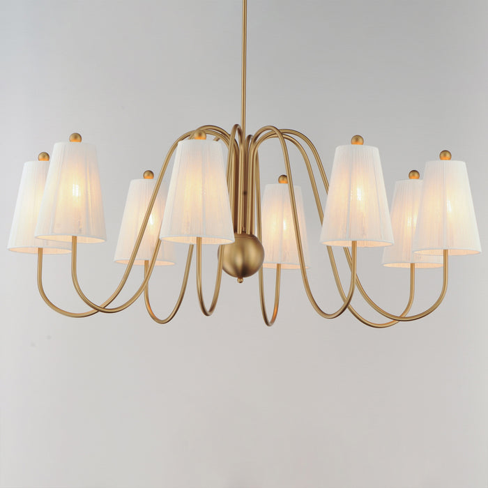 Maxim - 12868NAB - Eight Light Chandelier - Valette - Natural Aged Brass