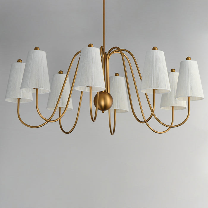 Maxim - 12868NAB - Eight Light Chandelier - Valette - Natural Aged Brass