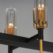 Maxim - 16119CLBKAB - Ten Light Linear Pendant - Flambeau - Black / Antique Brass