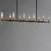 Maxim - 16119CLBKAB - Ten Light Linear Pendant - Flambeau - Black / Antique Brass