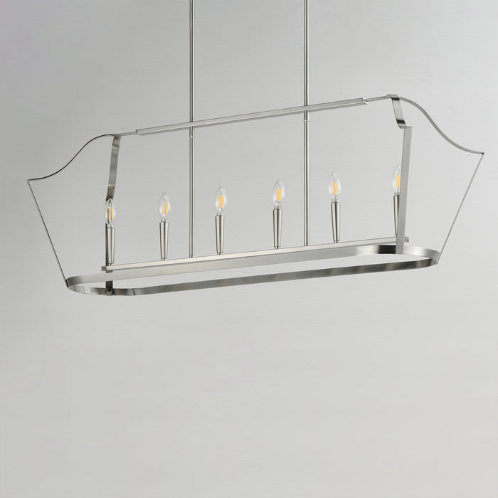 Maxim - 10427SN - Six Light Linear Pendant - Arden - Satin Nickel