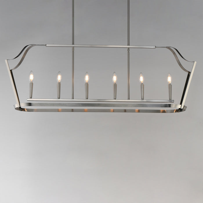 Maxim - 10427SN - Six Light Linear Pendant - Arden - Satin Nickel
