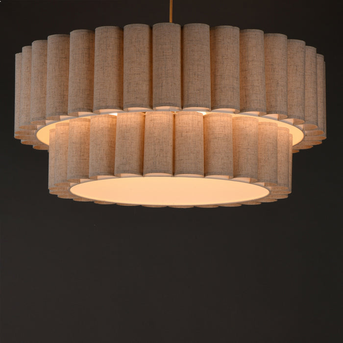 Maxim - 12846OFNAB - Five Light Pendant - Penelope - Natural Aged Brass