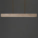 ET2 - E26266-TVNAB - LED Linear Pendant - Lintel - Travertine / Natural Aged Brass