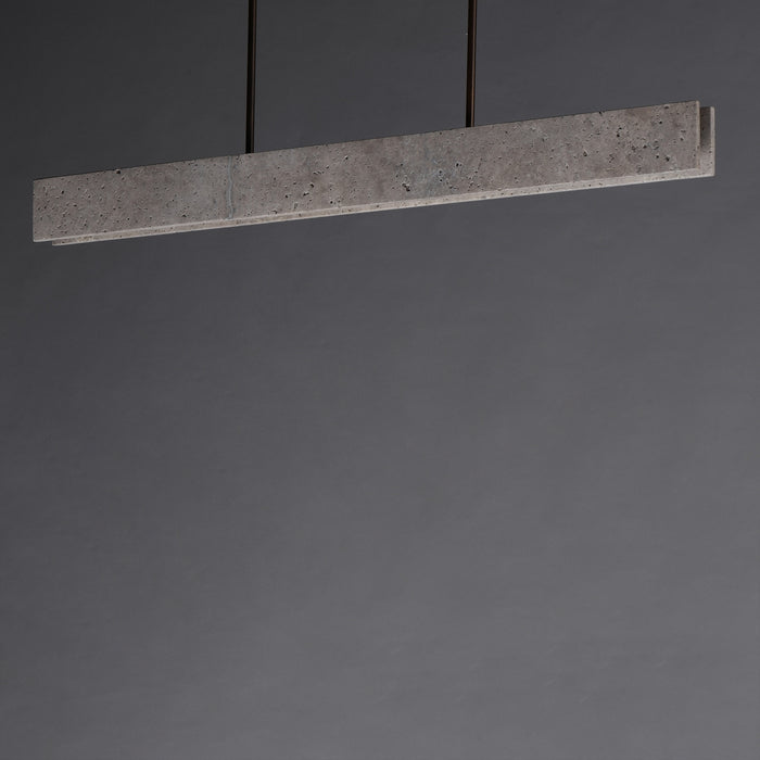 ET2 - E26266-TTVBZ - LED Linear Pendant - Lintel - Titanium Travertine / Bronze