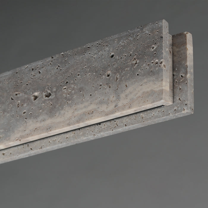 ET2 - E26266-TTVBZ - LED Linear Pendant - Lintel - Titanium Travertine / Bronze
