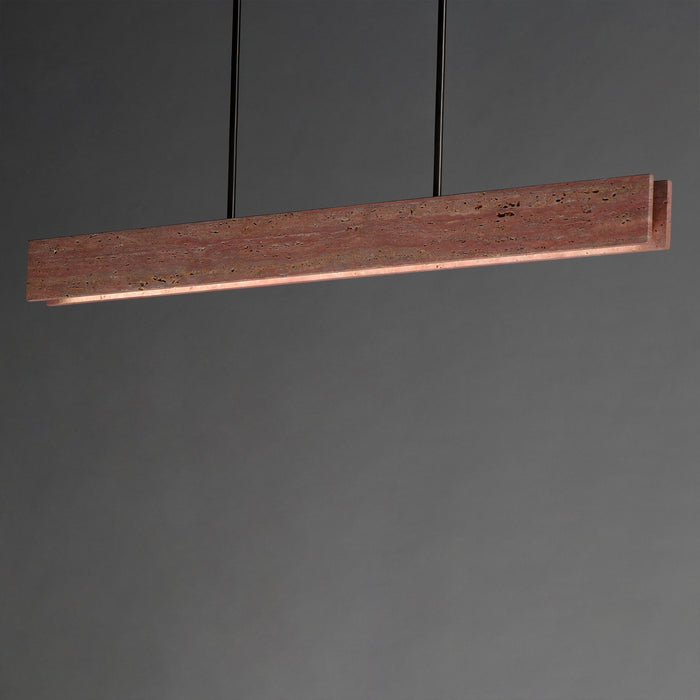 ET2 - E26266-RLGM - LED Linear Pendant - Lintel - Rosso Laterite / Gunmetal