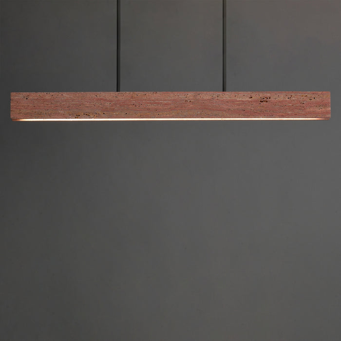 ET2 - E26266-RLGM - LED Linear Pendant - Lintel - Rosso Laterite / Gunmetal