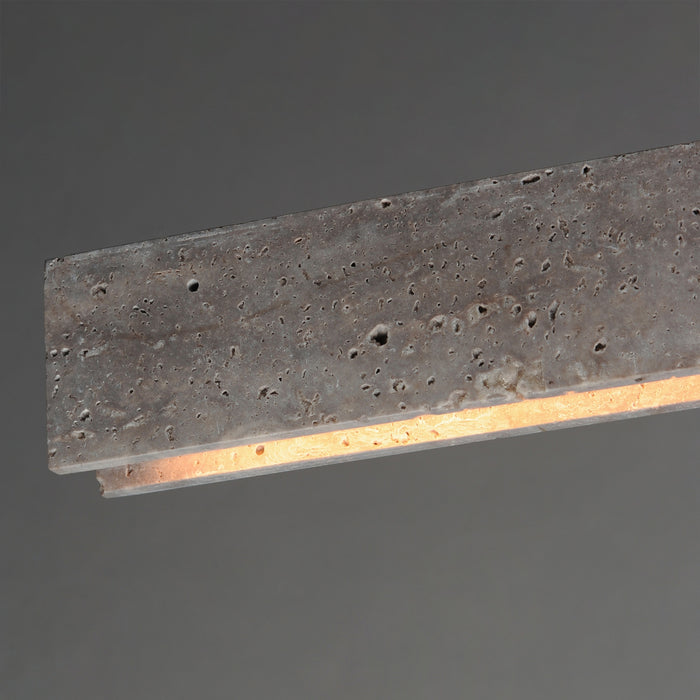 ET2 - E26268-TTVBZ - LED Linear Pendant - Lintel - Titanium Travertine / Bronze