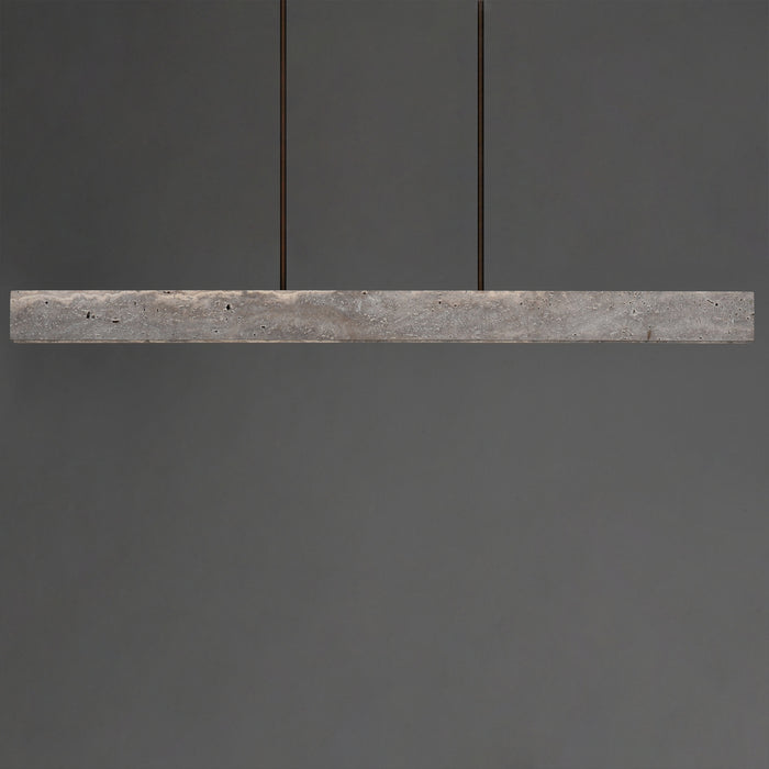 ET2 - E26268-TTVBZ - LED Linear Pendant - Lintel - Titanium Travertine / Bronze