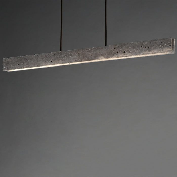 ET2 - E26268-TTVBZ - LED Linear Pendant - Lintel - Titanium Travertine / Bronze