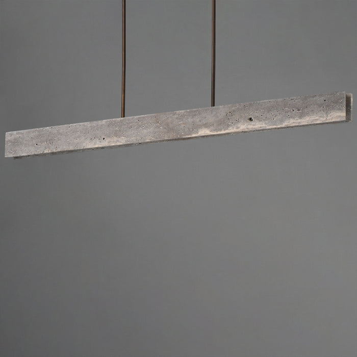 ET2 - E26268-TTVBZ - LED Linear Pendant - Lintel - Titanium Travertine / Bronze