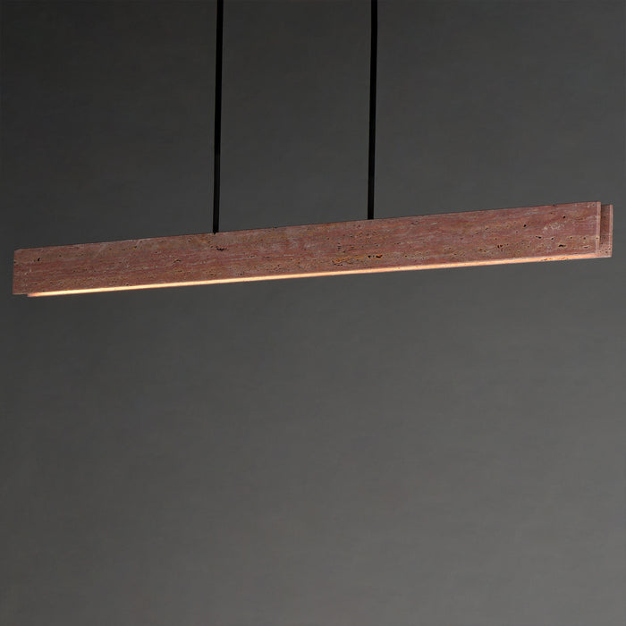 ET2 - E26268-RLGM - LED Linear Pendant - Lintel - Rosso Laterite / Gunmetal