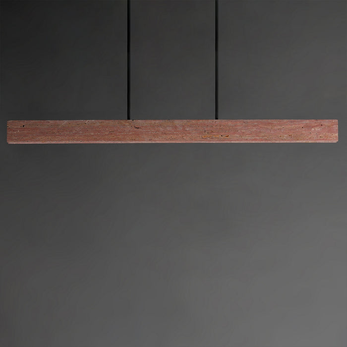 ET2 - E26268-RLGM - LED Linear Pendant - Lintel - Rosso Laterite / Gunmetal