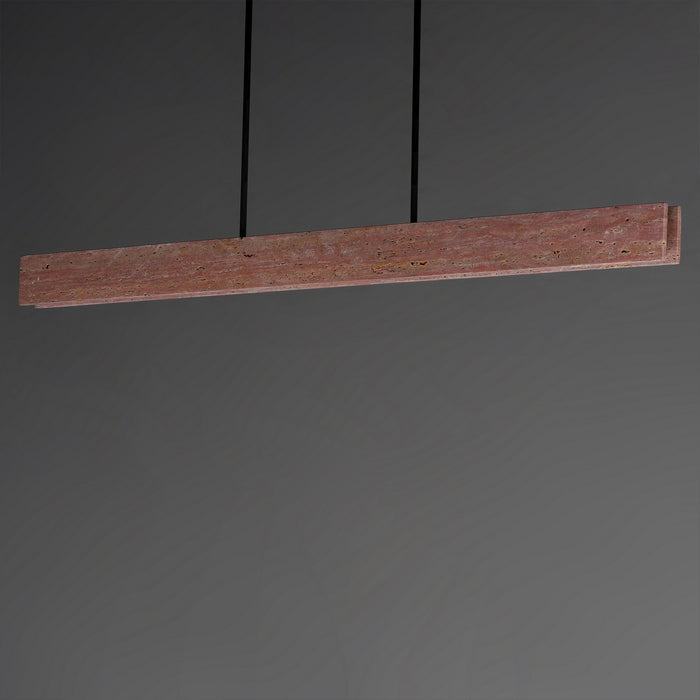 ET2 - E26268-RLGM - LED Linear Pendant - Lintel - Rosso Laterite / Gunmetal